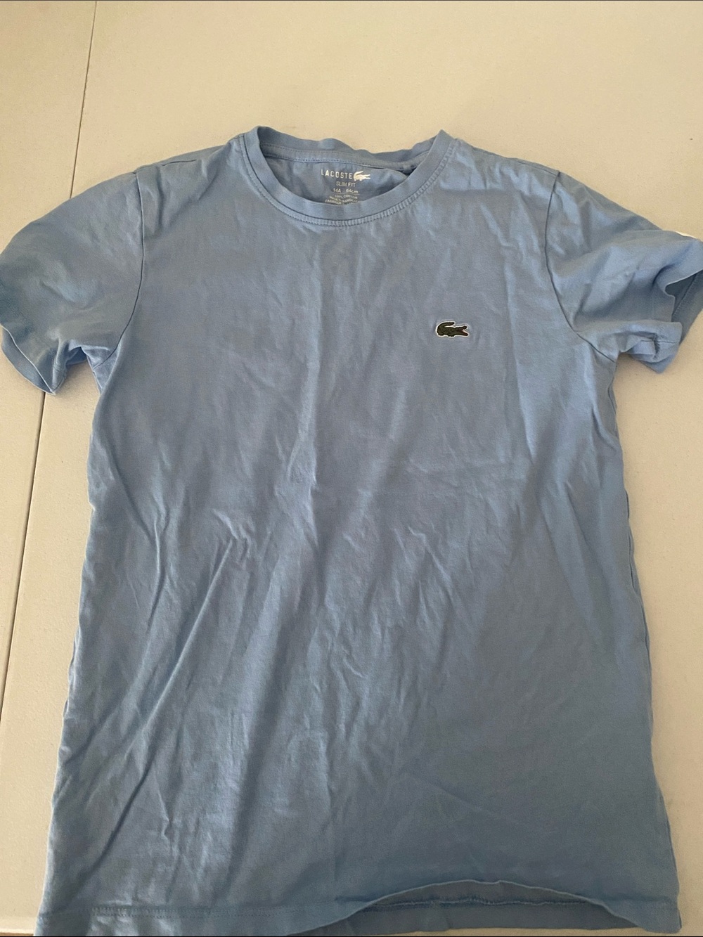 Lacoste kids Classic Crew Neck T-Shirt in Light Blue